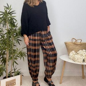 Pantalón bombacho cuadros