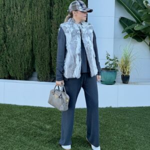 Chaleco natural cremallera