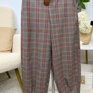 Pantalón Rober cuadros con rojo