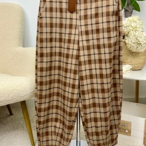 Pantalón Rober cuadros marrón