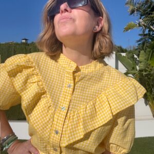 Camisa vichy amarillo